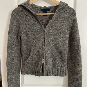 Abercrombie & Fitch - Knit Wool Hoodie Sweater - Size S